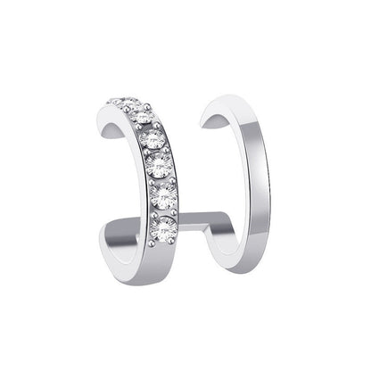 Fashion Exquisite Rhinestone Decor Ear Cuff earring for Woman Ear 2025 Summer New Arrival Christmas Jewelry Gift