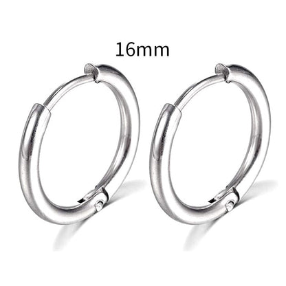 2025 New Simple Stainless Steel Small Hoop Earrings for Women Men Cartilage Ear Piercing Jewelry Pendientes Hombre Mujer